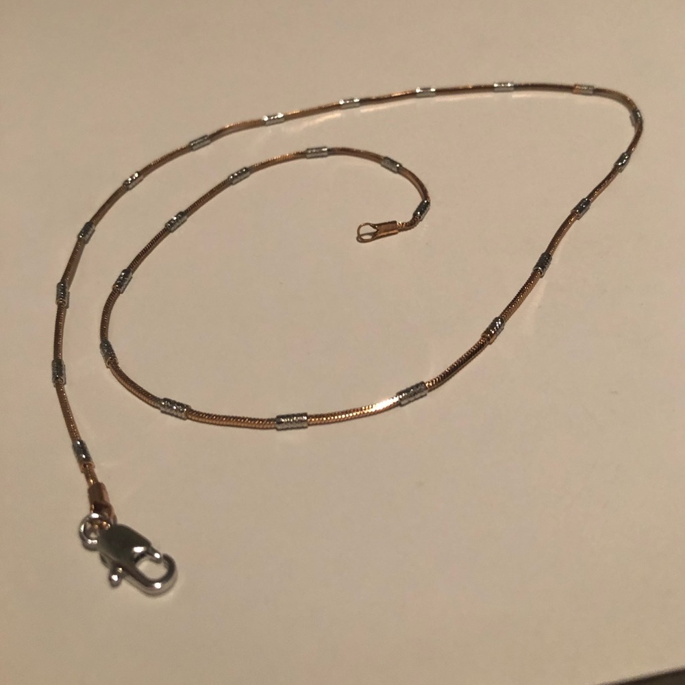Sturdy Rose Gold and Silver Necklace